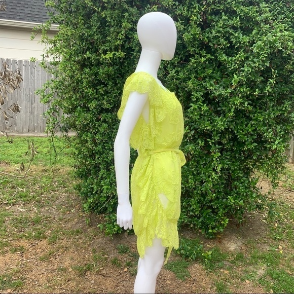 💋NWOT JENS Pirate Booty Key Lime 2 Pc Sheer Lace CoverUp/Dress - Picture 5 of 16